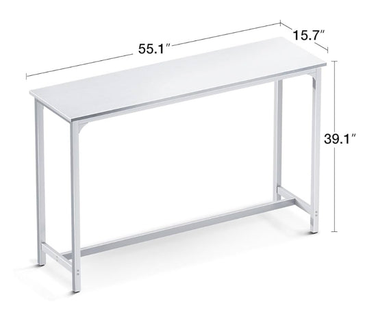 Bar Height White Table
